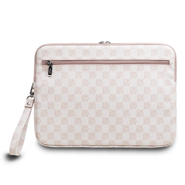 Housse pour PC 13 / 14 pouces Élégante avec Motifs à Carreaux et à Rayures Rose - Neuf