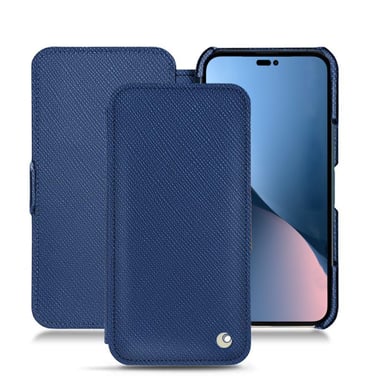 Housse cuir Apple iPhone 14 Plus - Rabat horizontal - Bleu frisson ( Pantone #29588c ) - NOREVE