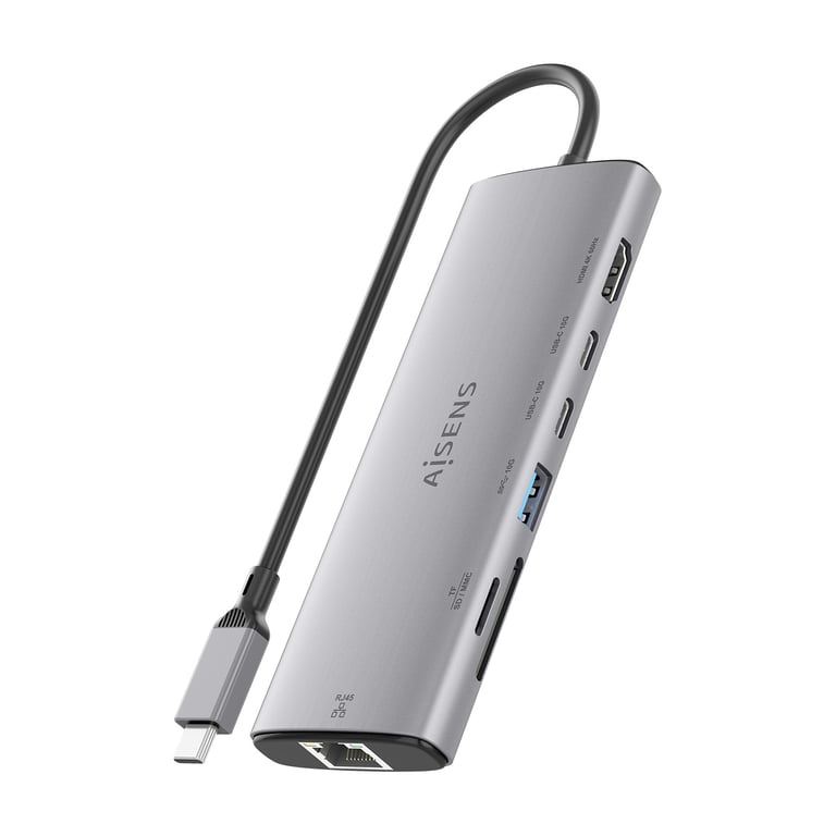 AISENS ASUC 7P032 GR station d'accueil Avec fil USB 3.2 Gen 1 3.1 Gen 1 Type C Neuf - vue 2