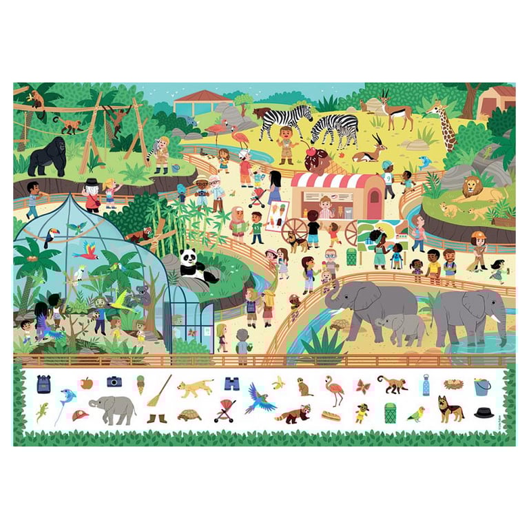 Puzzle 45 pièces : Cherche et trouve : Au zoo Ravensburger Nathan - vue 10