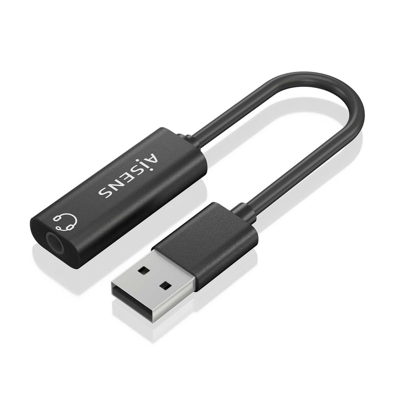 Aisens A106-0770 USB-A Jack 3,5 mm 48 kHz 0,1 m