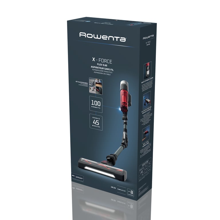 Aspirateur Balai Rowenta X-Force Flex 9.60 Complete RH2098WO – 250 W, Autonomie 45 Min - vue 3