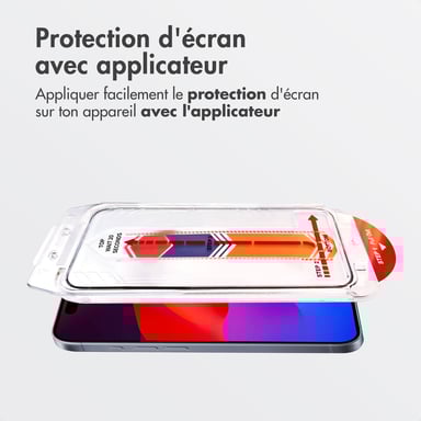 Accezz Protecteur d'écran en verre trempé + Applicateur pour Apple iPhone 17 Pro