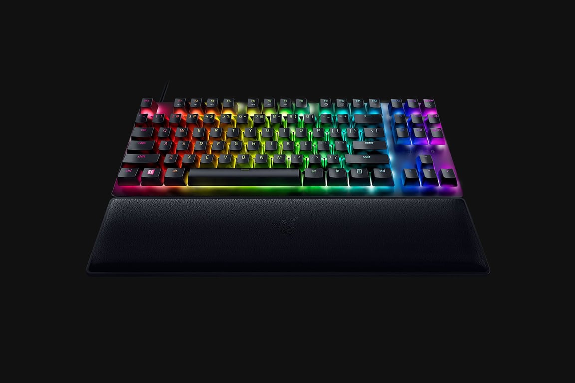 Clavier Gaming Razer Huntsman V2 Tenkeyless – Switches Violets, Repose-Poignet, QWERTY - vue 2
