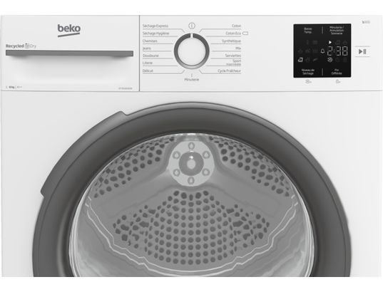 Sèche-linge pompe à chaleur Beko DT3H18302W 8 kg 15 programmes Blanc - Neuf