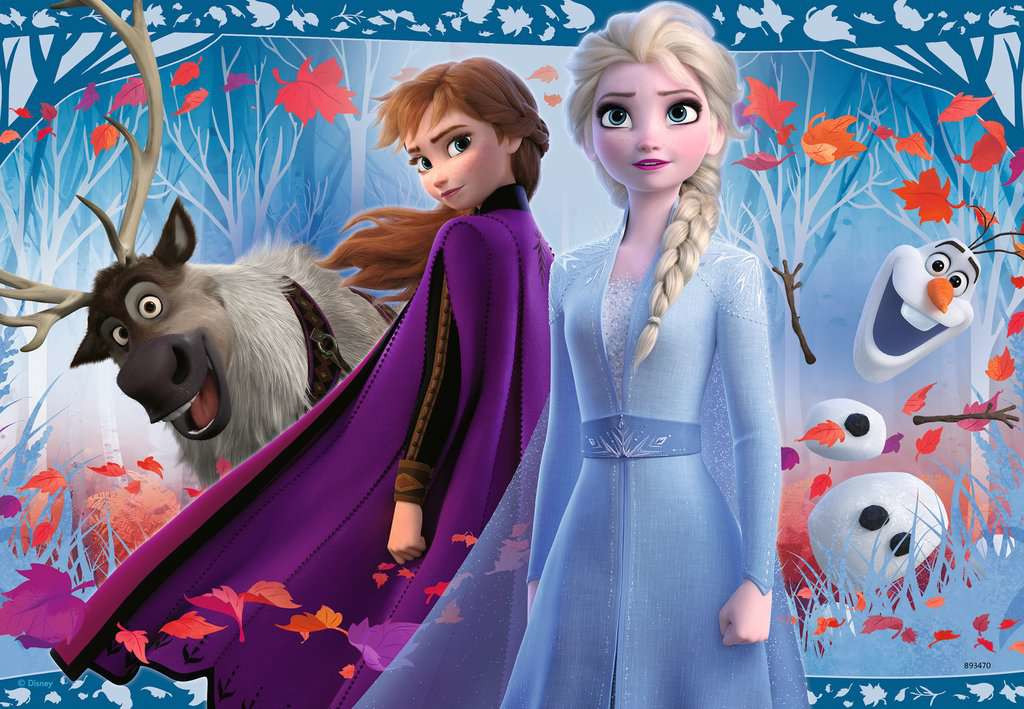 Puzzles 2 x 12 pièces : Voyage vers 'inconnu La Reine des 2 Frozen 2 Ravensburger France - vue 9