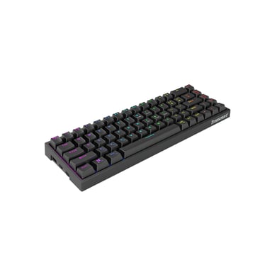 Teclado Mecánico de Juego 3 Modos, Interruptores Azules Personalizados, Teclas Macro Programables, Retroiluminación RGB 16.8M, Anti-ghosting, Compatible Multiplataforma