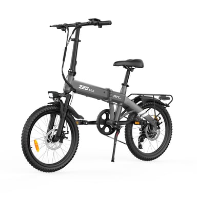 Bicicleta eléctrica plegable PVY Z20 PRO EVO con APP y sensor de par, batería de 36 V y 14,5 Ah - Gris