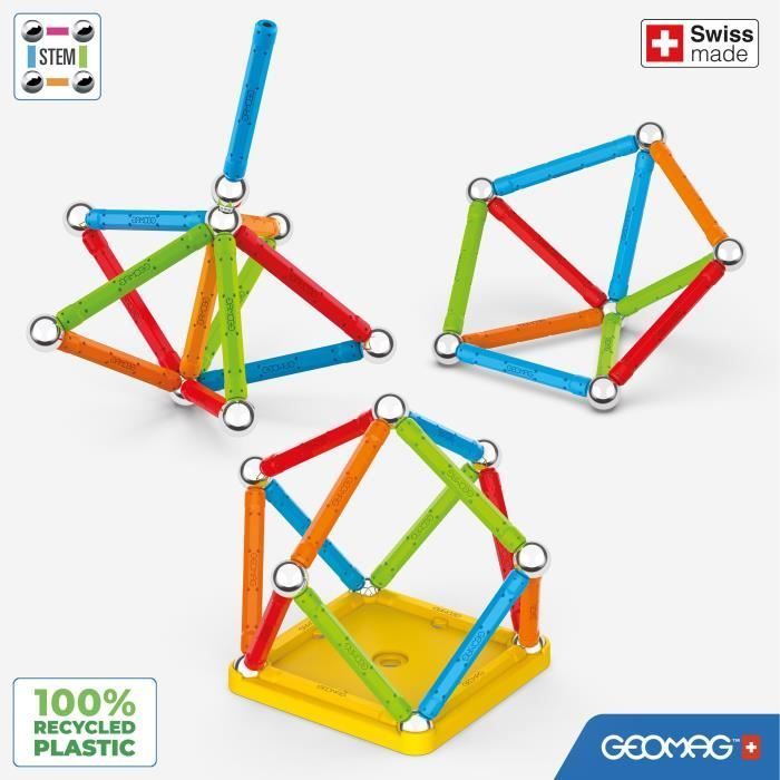 Jeu de construction magnétique GEOMAG Supercolor 25 pièces Magnétique Dès - vue 3