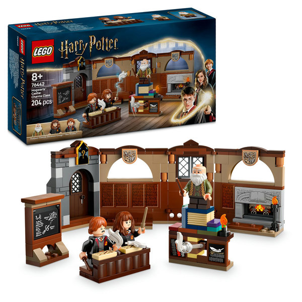 LEGO Harry Potter Le château de Poudlard : le cours de sortilèges Jeu de construction dès 3 minifigurines collector dont celles d'Hermione & Ron Inclut la fonction Wingardium Leviosa 76442 - vue 3
