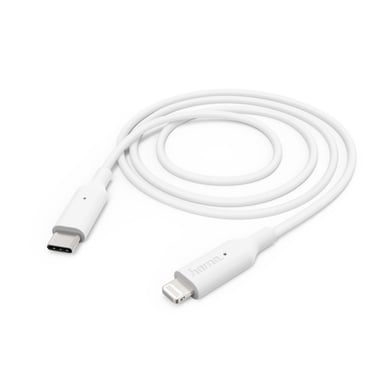 Câble de charge rapide/données, USB Type-C Lightning, 1 m, blanc