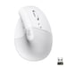Logitech Lift Ergonomic Vertical Wireless Mouse, Bluetooth o Logi Bolt USB Receiver, Silent - Off White