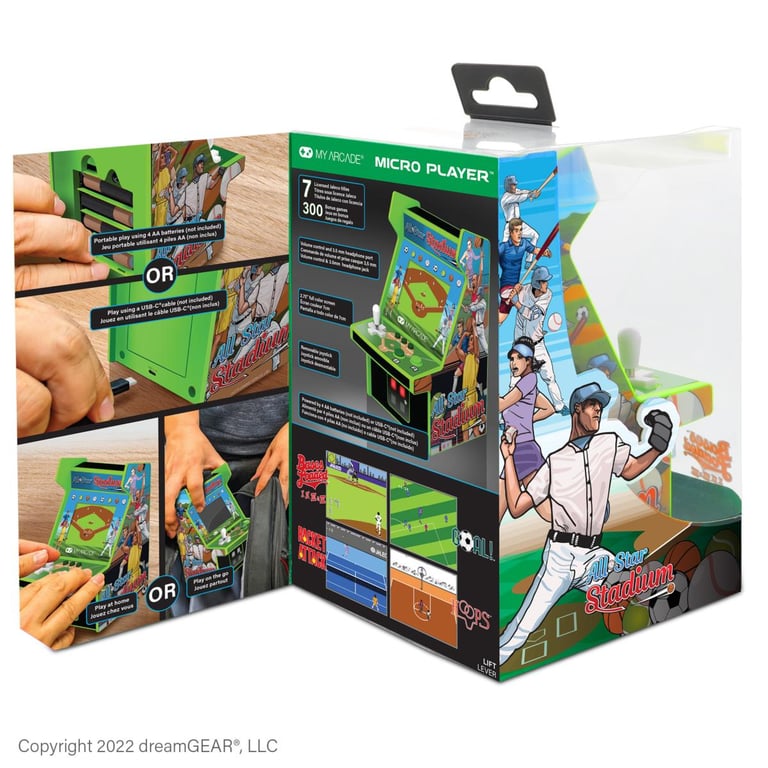 Console rétrogaming My Arcade Micro Player Portable Retro Arcade All Star Stadium - vue 3