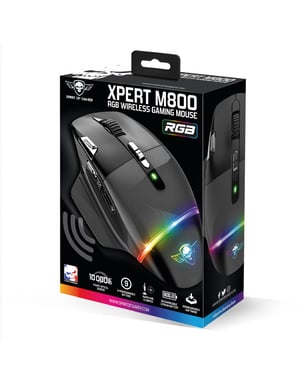 Spirit of Gamer XPERT-M800 souris Jouer Droitier RF Wireless + USB Type-C Optique 10000 DPI