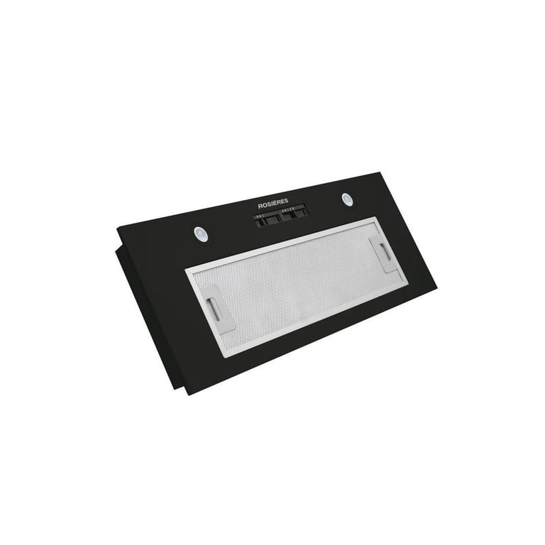 Hotte murale filtrante Rosières RHG5801PN1 52 cm extraction jusqu'à 606 m³h 3 vitesses LED 2x4 W clapet anti retour filtres inclus Neuf