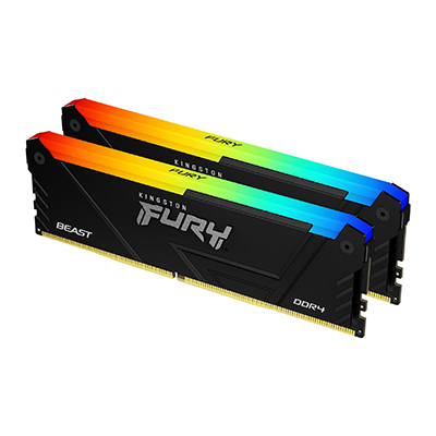 Kingston Technology FURY Beast 64GB 3600MT/s DDR4 CL18 DIMM (Kits de 2) RGB - Neuf