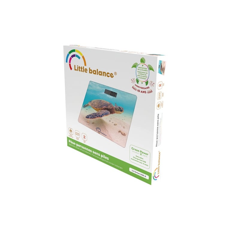 Pèse personne électronique LITTLE BALANCE 8653 USB 180 kg / 100 g Motif tortue - vue 5