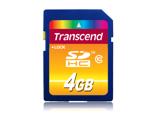 Transcend TS4GSDHC10 mémoire flash 4 Go SDHC NAND Classe 10 Neuf