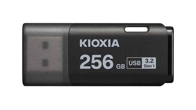 Kioxia TransMemory U301 lecteur USB flash 256 Go USB Type-A 3.2 Gen 1 (3.1 Gen 1) Noir