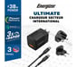 Chargeur 38W - PD 20W + QC3 18W - Câble USB-C/USB-C inclus - EU / UK / US
