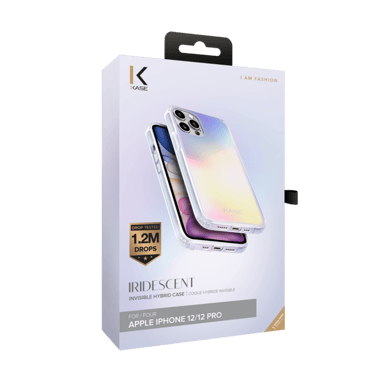Carcasa híbrida iridiscente invisible para Apple iPhone 12/12Pro, Iridiscente