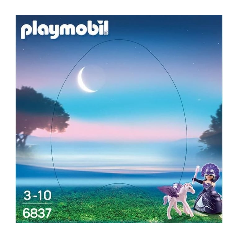 PLAYMOBIL 6837 oeuf de Paques Reine des etoiles avec bebe cheval aile Neuf - vue 2