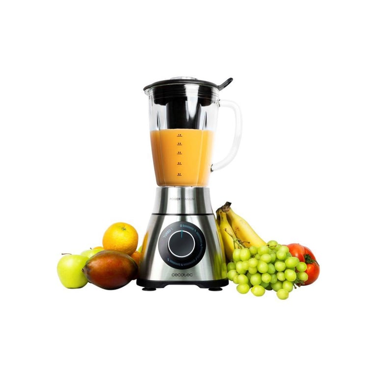 Mixeur plongeant de table Cecotec Power Black Titanium 2000W 1,8L verre 5 vitesses Turbo Inox Noir - Neuf