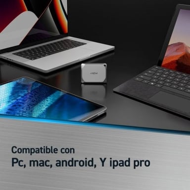 Crucial X9 Pro 2 To USB Type-C USB 3.2 Gen 2x2 Gris - Neuf Gris - vue 4