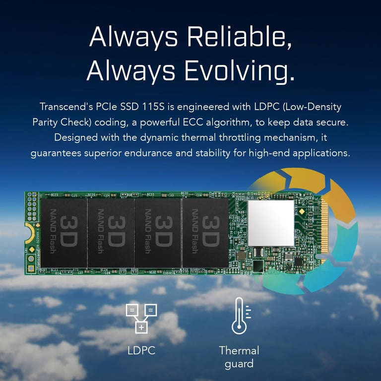 Transcend .2 500 Go PCI Express 3.0 3D NAND NVMe Neuf - vue 2