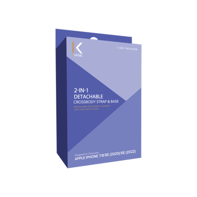 Bandoulière détachable et support 2-en-1 pour Apple iPhone 7/8/SE 2020/SE 2022, Violet Lilas