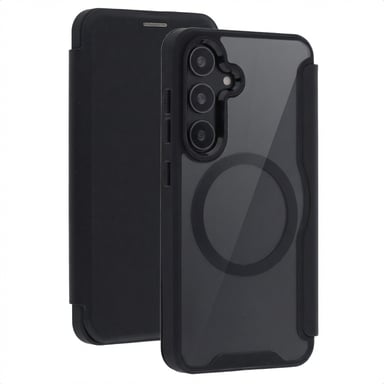 imoshion Bookcase transparente avec MagSafe pour Samsung Galaxy S25 / S24 - Noir
