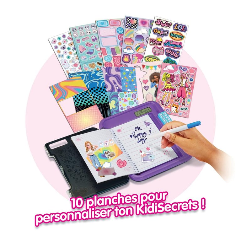 Kidisecrets 365 - Journal Intime Vocal Personnalisable Noir pour Enfants - Neuf