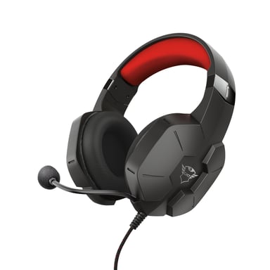 Trust GXT 323 Carus Auriculares con cable Diadema Play Negro, Rojo