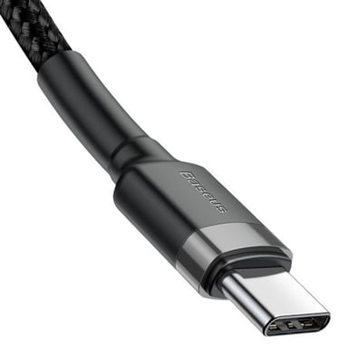 Baseus Cafule cable USB 2 m USB C Negro, Gris