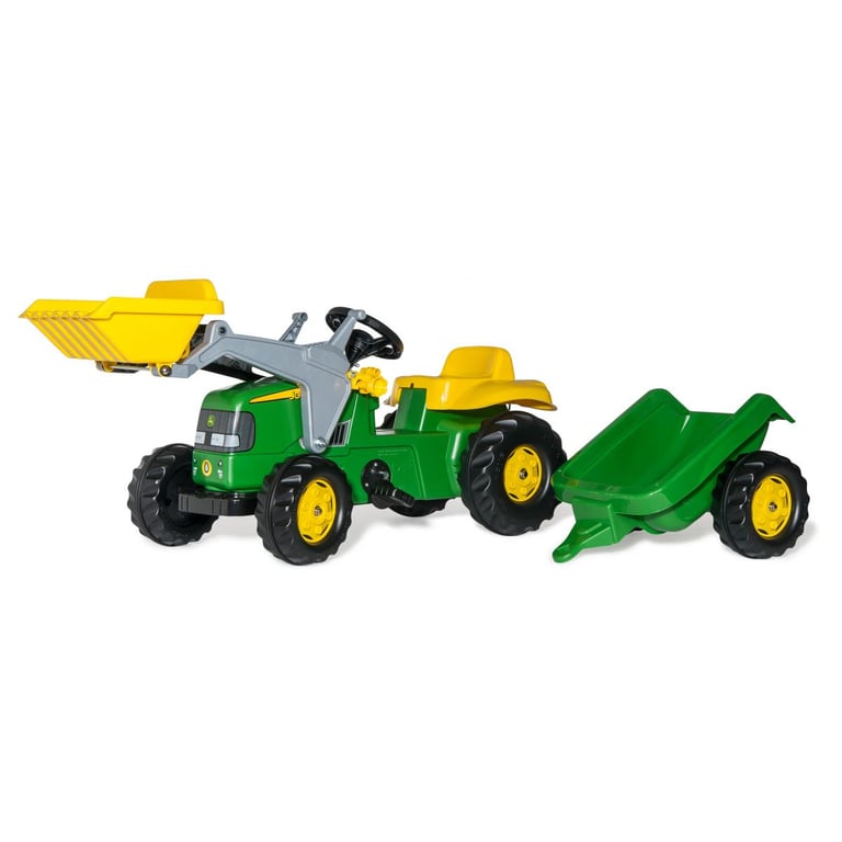 Tracteur à pédales Rolly Toys avec remorque rollyKid John Deere pour enfants de 2 5 à Neuf