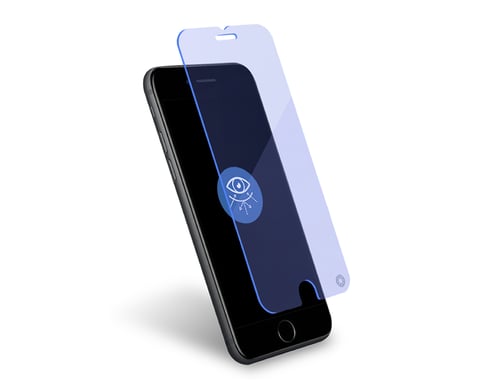 Protège écran iPhone SE 2020 Plat Anti Lumière Bleue Garanti à vie Force Glass