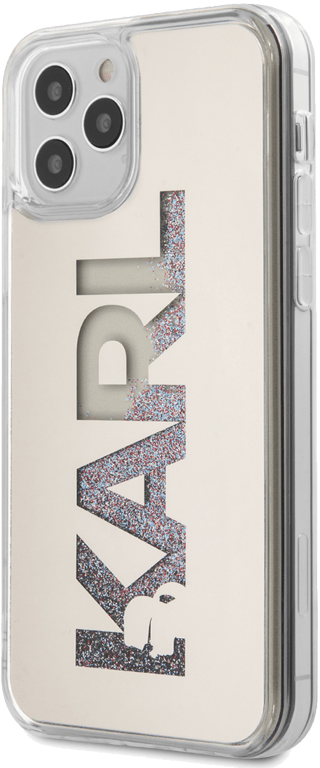 Karl Lagerfeld KLHCP12LKLMLGR Coque de Protection pour iPhone 12 Pro Max 6,7' Argenté