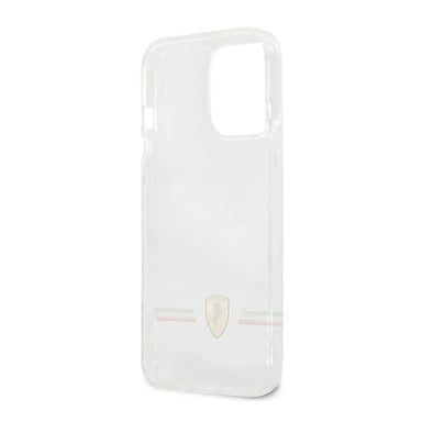 Ferrari Funda para iPhone 13 Pro en TPU Shockproof modelo Italia Wings Transparente