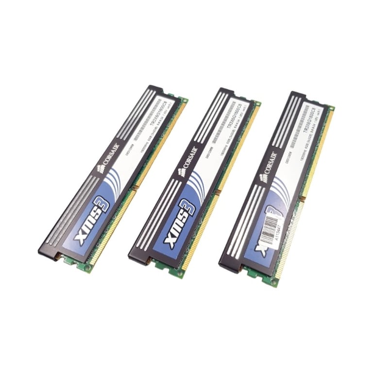 Kit Mémoires 6Go RAM 3x2Go DDR3 XMS3 TR3X6G1600C8 DIMM Très bon état - vue 2