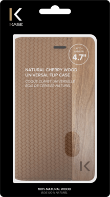 Bivalva universal de madera de cerezo natural (hasta 4,7 pulgadas)