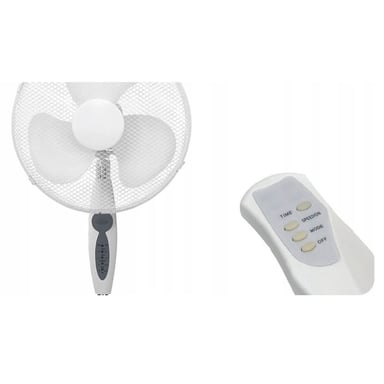 Platinet PRSF16W Ventilador de pie de gran potencia 40 W con mando a distancia Blanco