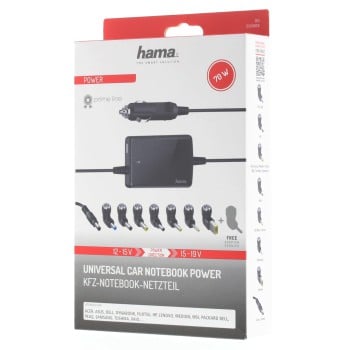 Cargador de mechero ''Slim & Lighaut'' para portátiles, 15-19V/70W