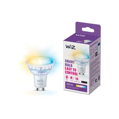 Ampoule LED connectée WiZ GU10 5W 345 lm Wi?Fi lumière blanche et couleurs Blanc