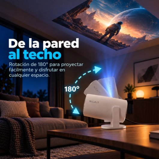 Projecteur Nilait Scene Lite HD 150 Lumens Android 14 Portable - vue 4