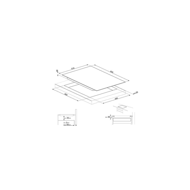 Plaque À Induction SMEG SI5632D – 3 Foyers 7200W Commandes Tactiles - vue 5