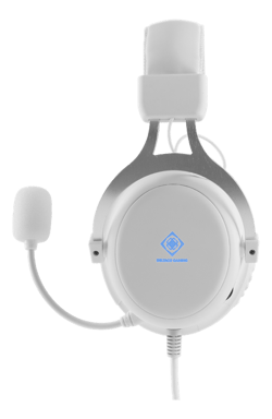 Deltaco Gaming - WHITE LINE WH85 - Cuffie da gioco a LED, altoparlanti stereo da 57 mm, pelle PU, PC/MAC/Console/Mobile, bianco