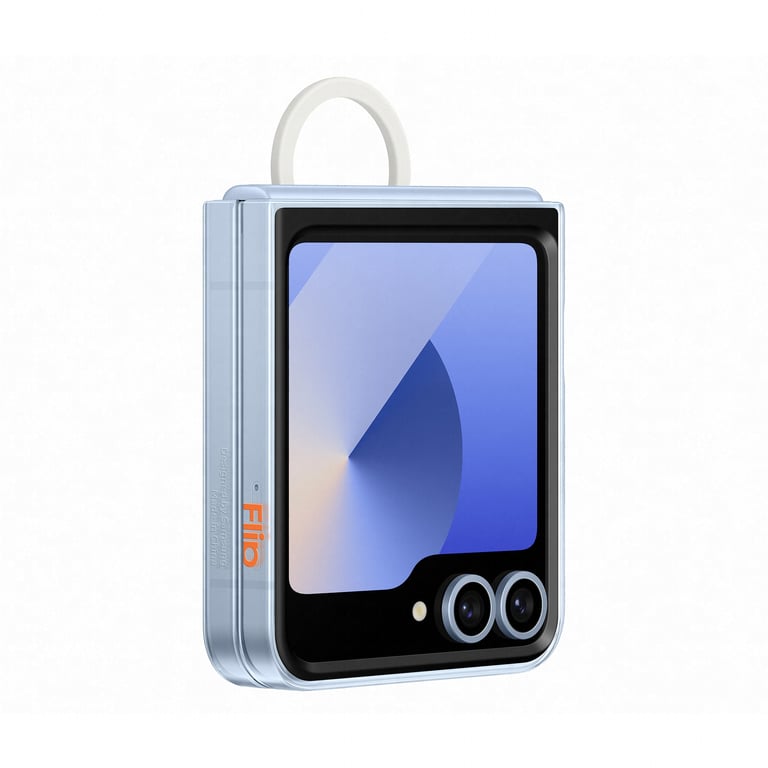 Coque Z Flip6 transparente avec anneau - vue 4