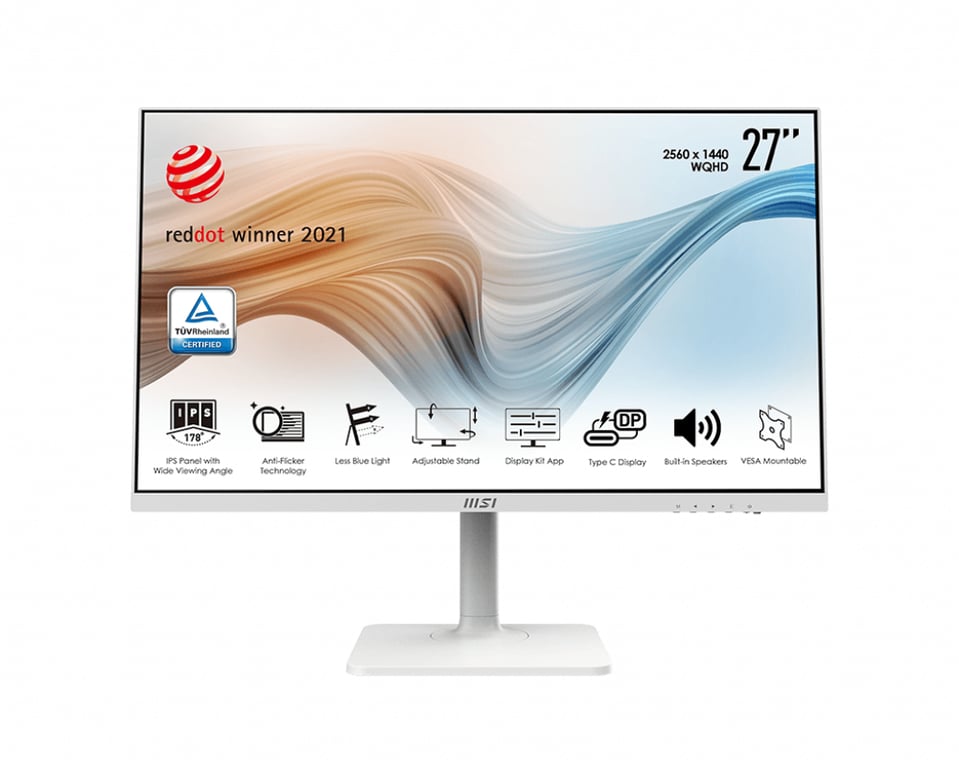 MSI Modern MD271QPW écran plat de PC 68 6 cm 27 2560 x 1440 pixels Wide Quad HD LCD Neuf