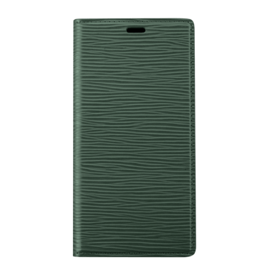Diarycase 2.0 Funda tipo almeja de piel auténtica con soporte magnético para Apple iPhone 11 Pro, verde medianoche