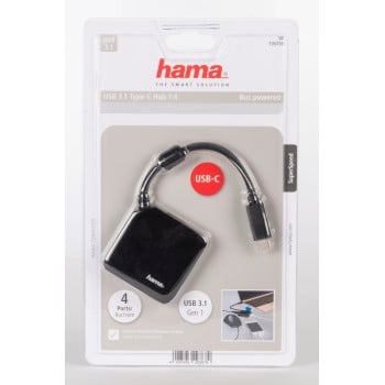 Hama 00135750 hub e concentratore USB 3.2 Gen 1 (3.1 Gen 1) Type-C 5000 Mbit/s Nero